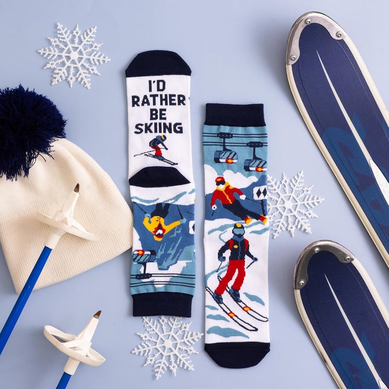 Lavley Ski Socks - Funny socks for skiers and snowboarders - Unisex novelty gift - Great for birthdays or holidays - Image 4